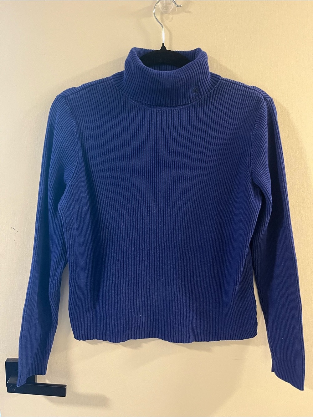 Ralph Lauren Royal Blue Ribbed Turtleneck Sweater